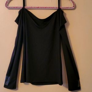 Cold shoulder v-neck top